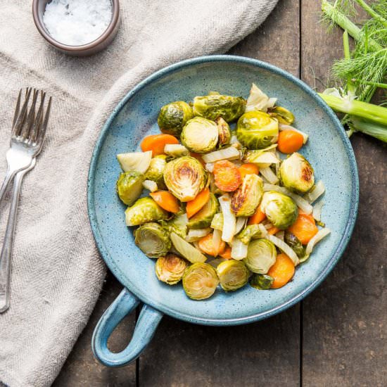 Ginger-Roasted Brussels Sprouts - Recipe photo by thegantzery