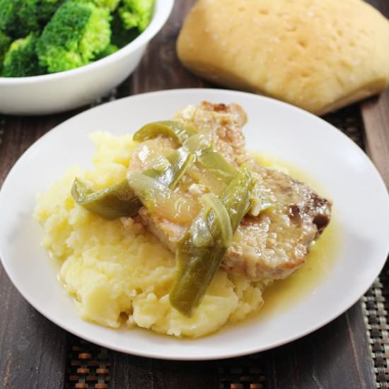 Low Country Smothered Pork Chops - Recipe photo by Savvy in the Kitchen
