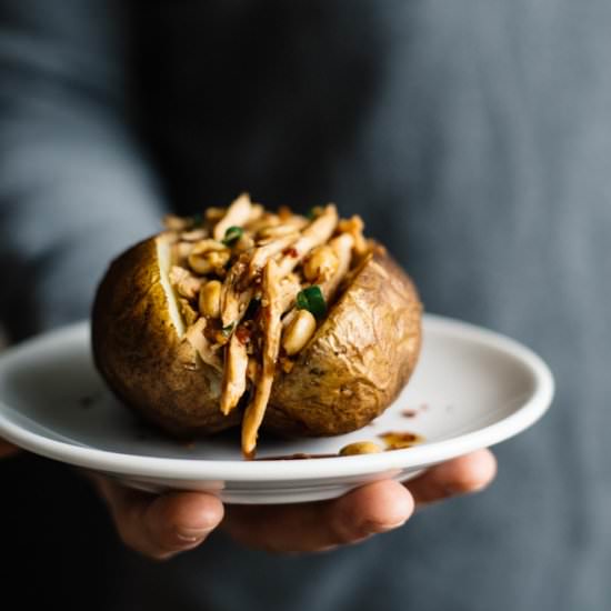 Kung Pao Chicken Stuffed Potatoes - Recipe photo by healthynibblesandbits