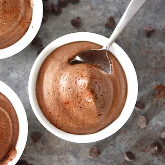 Chili Cardamom Chocolate Mousse - Recipe photo by wildflourblog