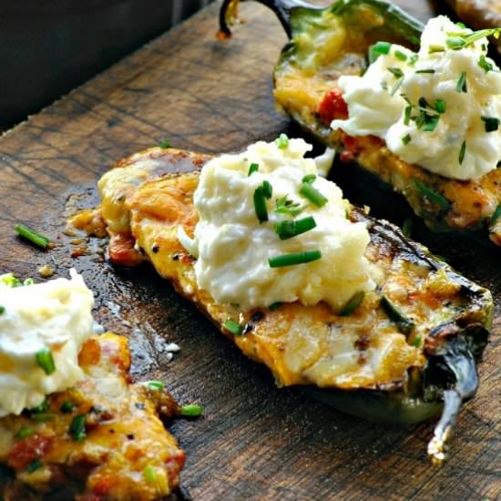 Chili Pimento Cheese Poppers - Recipe photo by loavesanddishes