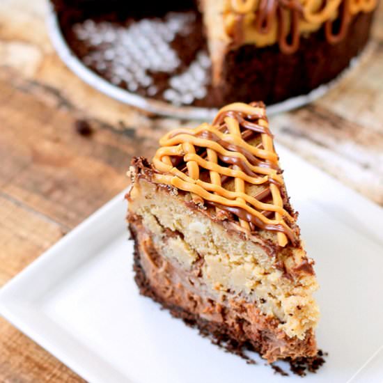Chocolate Peanut Butter Cheesecake - Recipe photo by simplystacie