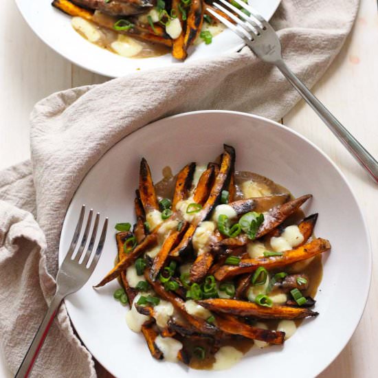 Sweet Potato Poutine - Recipe photo by thegirlonbloor