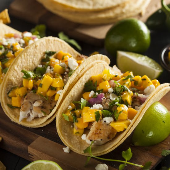 Fish Tacos with Mango - Recipe photo by carrieleber