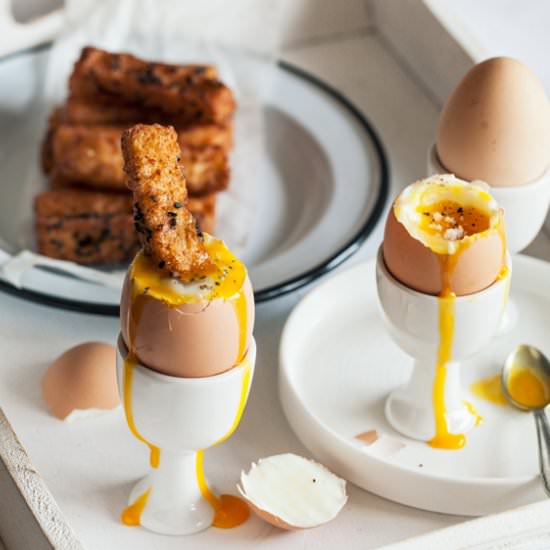 Dippy Eggs and Savory French Toast - Recipe photo by jernejkitchen