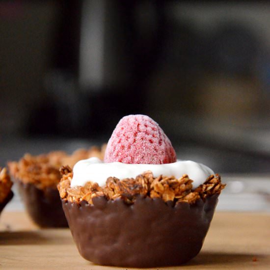Oats Cups in Chocolate - Recipe photo by Berrypunch