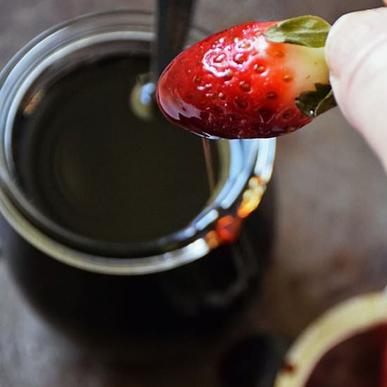 Strawberries with Balsamic Glaze - Recipe photo by LifeTastesGood