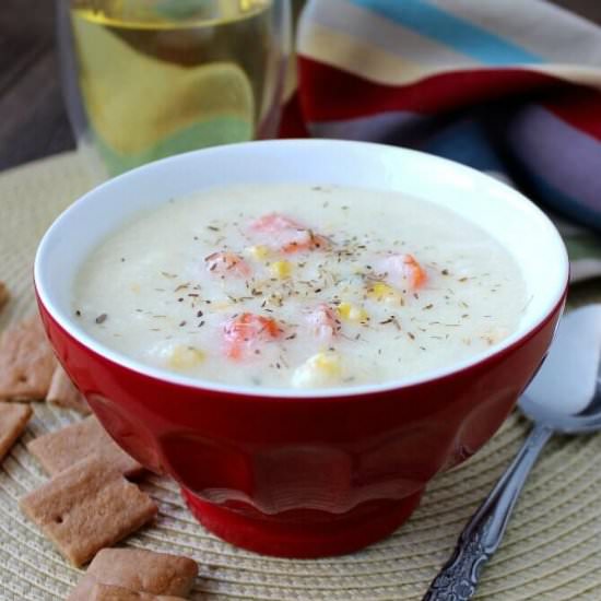 Creamy Cauliflower Soup - Recipe photo by Vegan In The Freezer