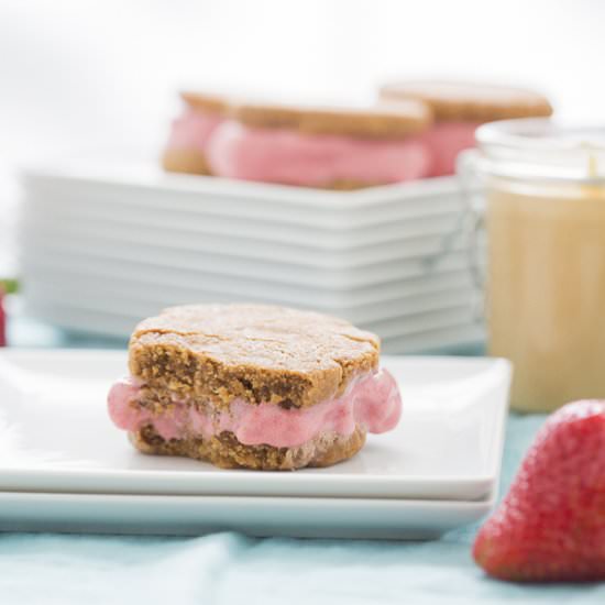 PB & J Ice Cream Sandwich - Recipe photo by laughterandlemonade