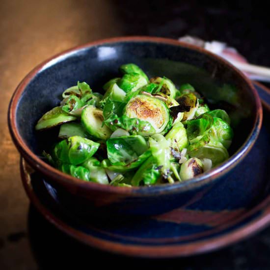 Pan Fried Brussel Sprouts - Recipe photo by Recipe Fiction