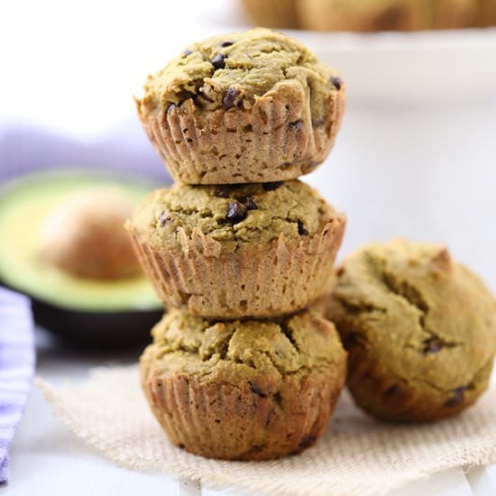 Healthy Chocolate Avocado Muffins - Recipe photo by TheHealthyMaven
