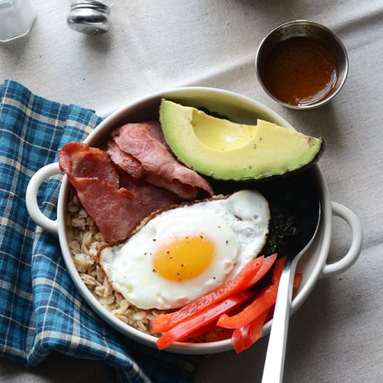 Savory Oatmeal Breakfast Bowls - Recipe photo by AnEdibleMosaic