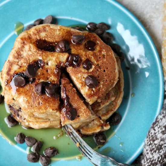 Whole Wheat Chocolate Chip Pancakes - Recipe photo by the_secret_ingredient_is