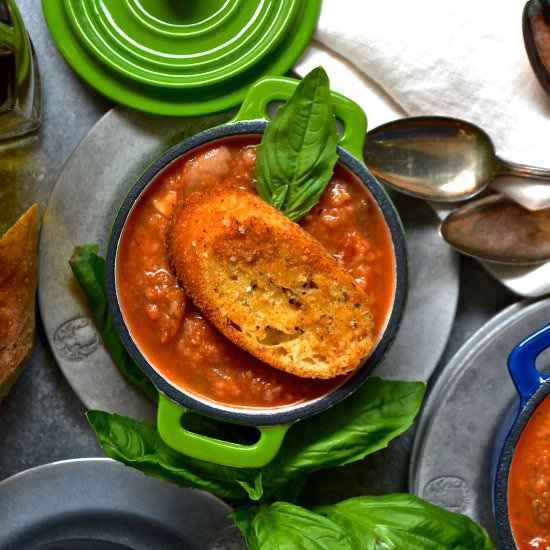 Eggplant Parmesan Soup - Recipe photo by Ciao Chow Bambina