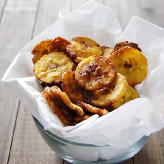 Garlic Plantain Tostones Recipe - Recipe photo by GarlicMatters