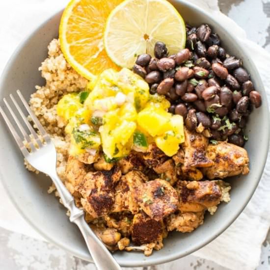 Slow Cooker Cuban Chicken Bowls - Recipe photo by slowcookergourmet