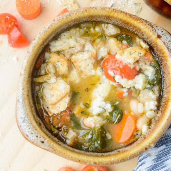 White Bean, Sausage & Barley Soup - Recipe photo by The Nutritious Kitchen