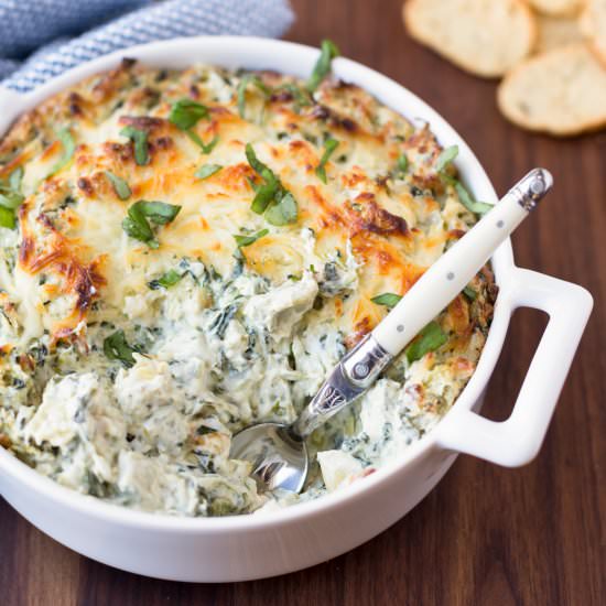 Spinach and Artichoke Dip - Recipe photo by stripedspatula