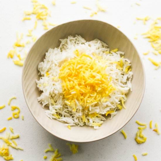 Basmati Rice with Saffron - Recipe photo by aheadofthyme