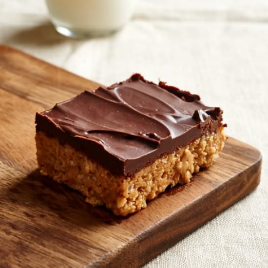 Vegan Peanut Butter Chocolate Bars - Recipe photo by I bake he shoots