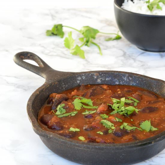 Indian style vegetarian chili - Recipe photo by your DIY Family
