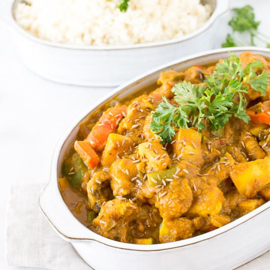 One-Pan Curry Chicken w/ Vegetables - Recipe photo by honestlynourished
