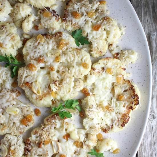 Cauliflower With Asiago Cheese - Recipe photo by HollyatTasteAndSee