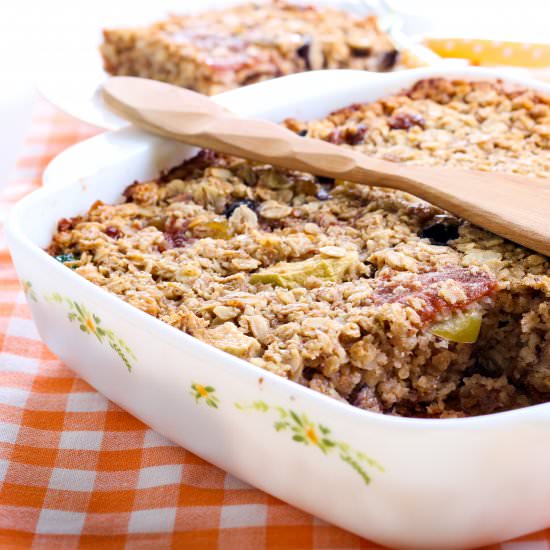 Cranberry Ginger Baked Oatmeal - Recipe photo by MomsKitchenHandbook