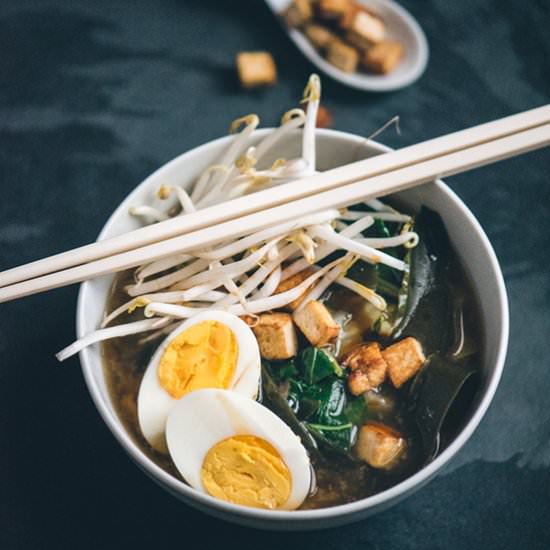 Japanese Miso & Seaweed Noodle Soup - Recipe photo by FoodFitnessFreshAir