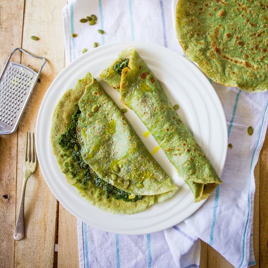 Very Green Crepe with Green Filling - Recipe photo by dorota.wizart