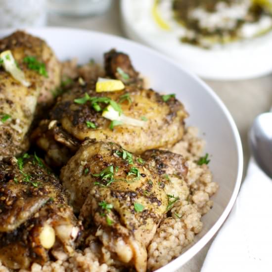 Zaatar Crusted Lemon Chicken - Recipe photo by SweetPillarFood