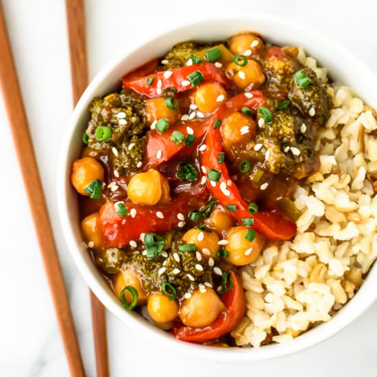 General Tso's Chickpeas - Recipe photo by wellplated