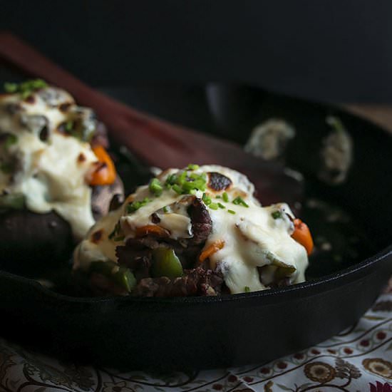 Cheesesteak Stuffed Mushroom - Recipe photo by Cooks With Cocktails