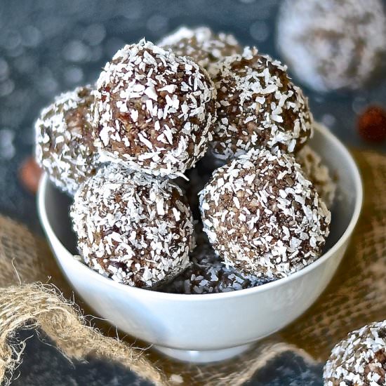 Mocha Hazelnut Power Balls - Recipe photo by AVirtualVegan
