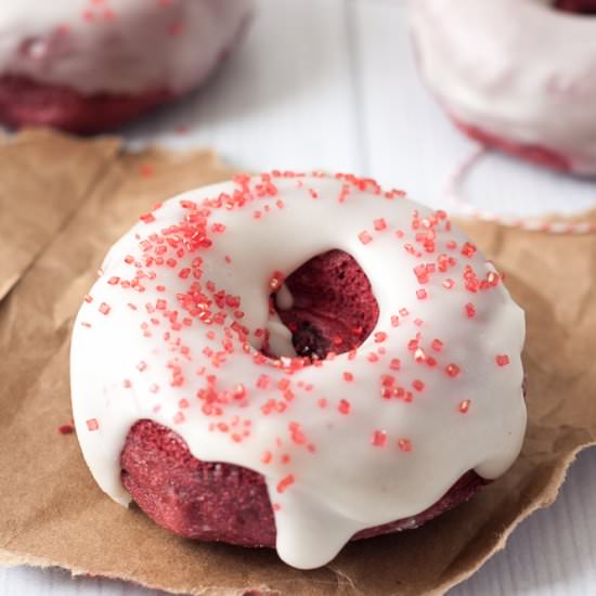 Baked Red Velvet Donuts - Recipe photo by flippindelicious