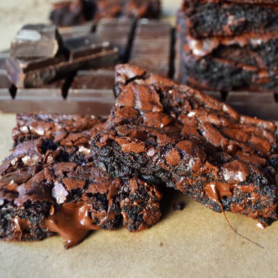 Better than a Boyfriend Brownies - Recipe photo by Modern Honey