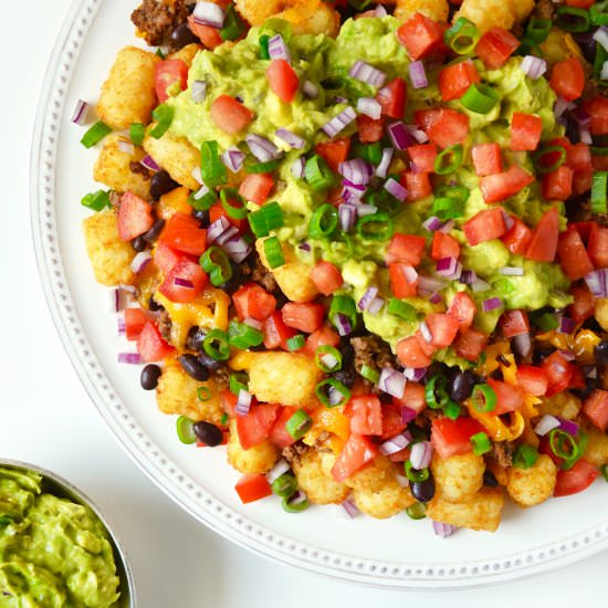 Loaded Totchos (Tater Tot Nachos) - Recipe photo by justataste