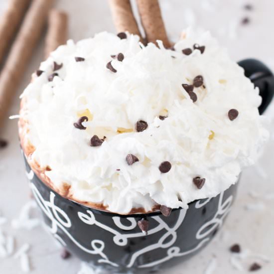 Boozy Coconut Hot Chocolate - Recipe photo by cakenknife