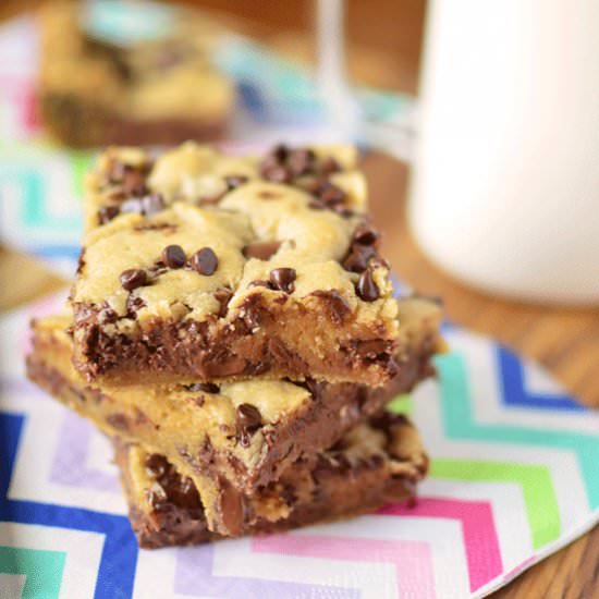 Chocolate Peanut Butter Cookie Bars - Recipe photo by simplesweetsavory