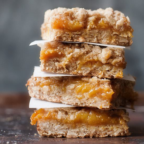 Peach Oat Bars - Recipe photo by pretty plain janes