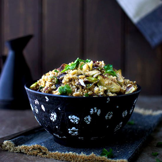 Millet & Brussels Sprout Salad - Recipe photo by Pavani