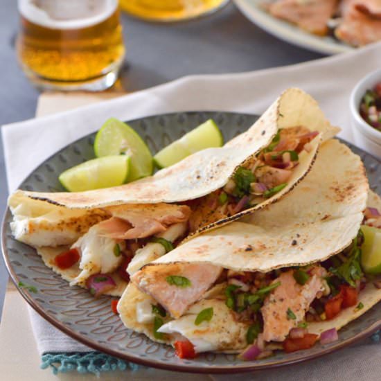 Fish Escabeche Tacos - Recipe photo by NibblesNFeasts