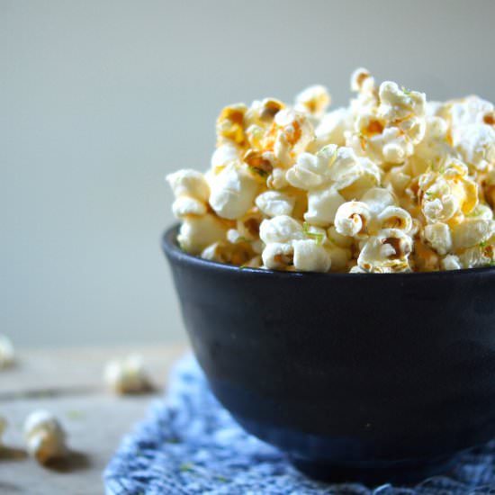 Sriracha Lime Popcorn - Recipe photo by MomsKitchenHandbook