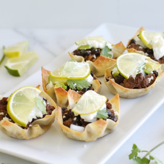 Taco Cups - Recipe photo by BoxwoodAvenue