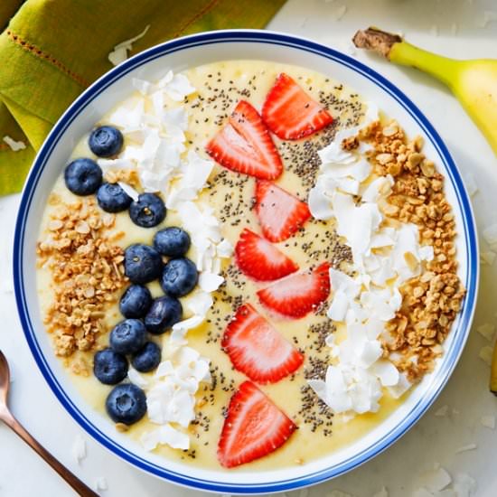 Tropical Breakfast Smoothie Bowl - Recipe photo by littlespicejar