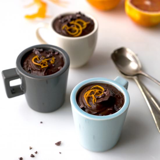Black Bean Chocolate Orange Mousse - Recipe photo by wrapped in newspaper