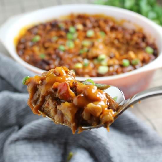 “Secret Sauce” BBQ Baked Beans - Recipe photo by HollyatTasteAndSee