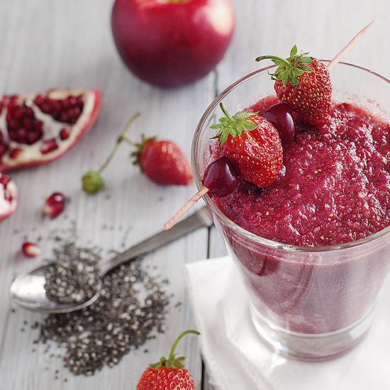 Strawberry Lava Smoothie - Recipe photo by healthsomeness