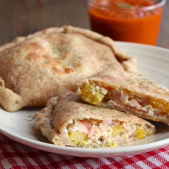 Hawaiian Ham & Pineapple Calzones - Recipe photo by frugalnutrition