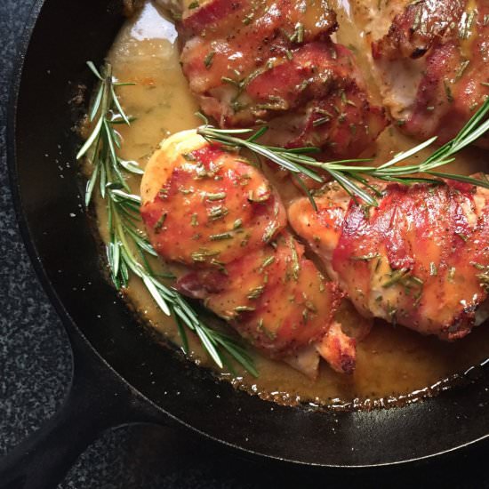 Bacon Wrapped Honey Mustard Chicken - Recipe photo by Instinctiveeats